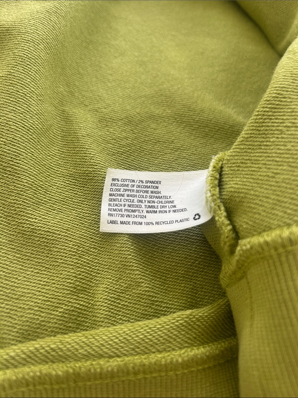 JOYLAB Green Zip Hoodie - Picture 6 of 6